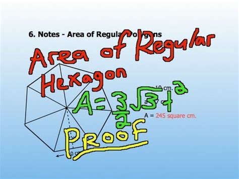 Area of a Regular Hexagon - Simple Proof and other Properties - YouTube