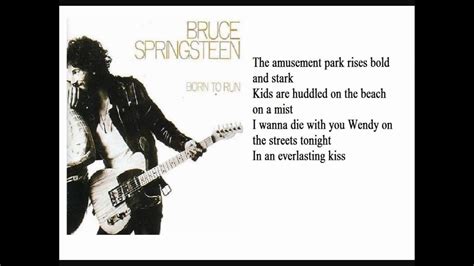 Bruce Springsteen Born to Run lyrics - YouTube