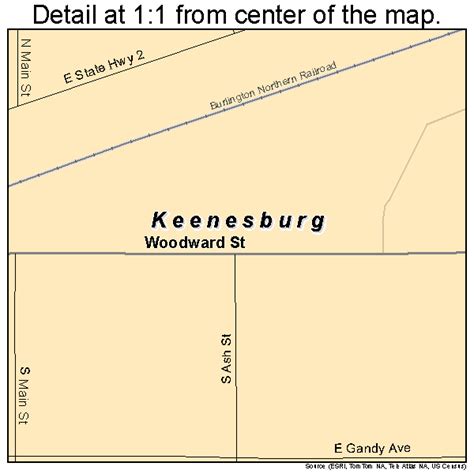 Keenesburg Colorado Street Map 0840185