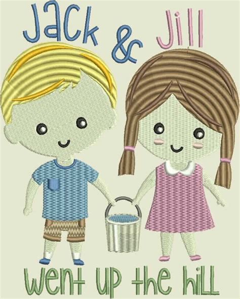 Jack and Jill Went up The Hill - 3 Sizes! - Products - SWAK Embroidery