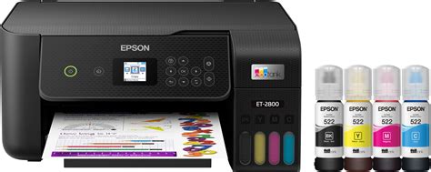 Epson EcoTank ET-2800 Wireless Color All-in-One Inkjet Cartridge-Free Supertank Printer Black ...