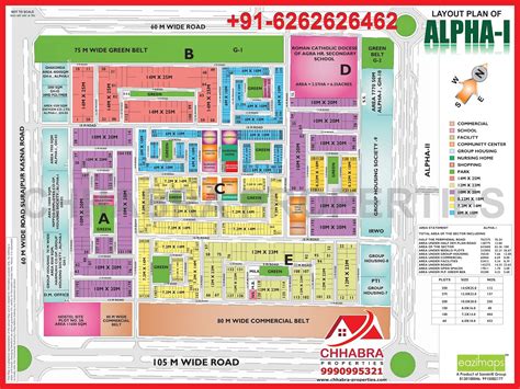 maps of greater noida: map of alpha-1 greater noida layout plan hd map