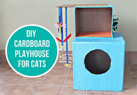 Easy DIY Cardboard Cat Playhouse | Meows 'n' Paws