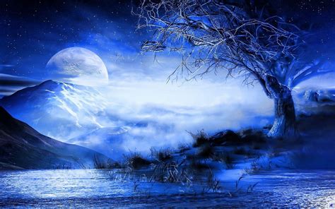 Blue Moon Mountain Wallpapers - Top Free Blue Moon Mountain Backgrounds ...