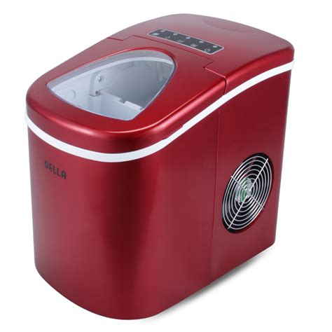 NEW Portable Red Countertop Compact Ice Cube Maker Machine Icemaker 26 ...