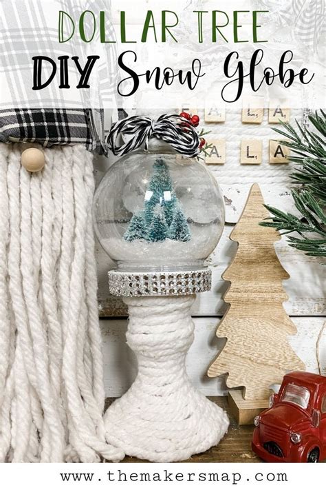 Dollar Tree Snow Globe DIY