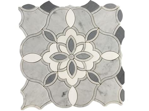 Wholesale Grey Marble Mosaic Tile Arabesque Mosaic Backsplash Wall Tile ...