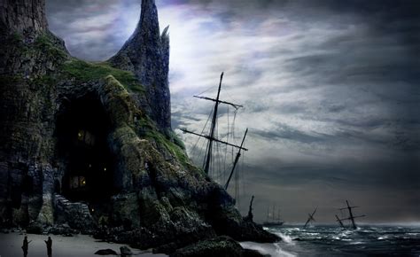 sailing, Ships, Fantasy, Shipwreck, Ruins, Wreck, Ocean, Sea, Beach, People, Art, Artwork ...