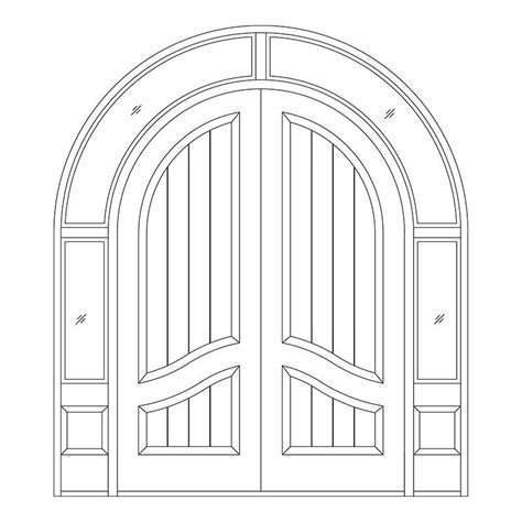 Line Drawing For Doors | Master Doors