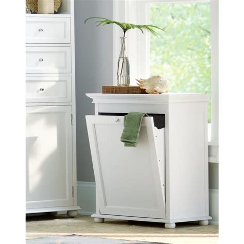 Home Decorators Collection Hampton Harbor 24 in. Single Tilt-Out Hamper in White BF-24162-WH ...