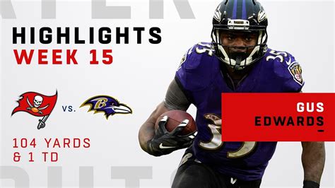 Ravens RB Gus Edwards Highlights vs. Bucs - YouTube