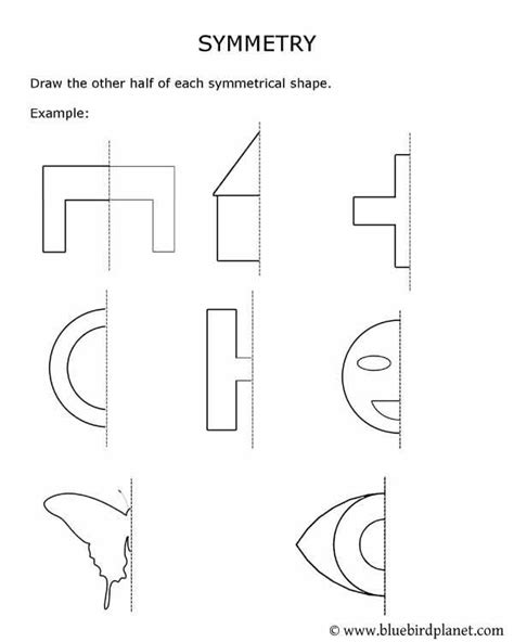 Free printables for kids | Symmetry worksheets, Worksheets for kids ...