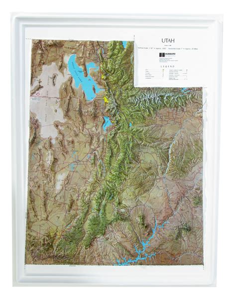 Utah Natural Color Relief 3D Raised Relief Map – GeoMart