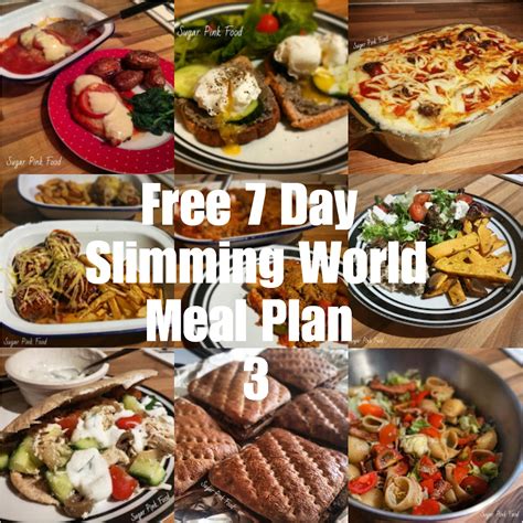 Free 7 Day Slimming World Meal Plan 3 | Sugar Pink Food - Healthy ...