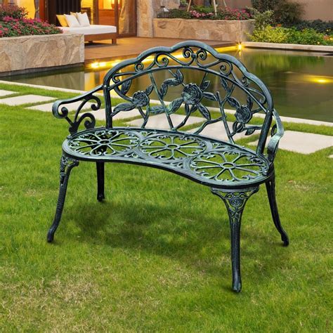 Outdoor Cast Iron 40' Solid Antique Rose Style Patio Garden Yard Bench #Unbranded | Porch ...