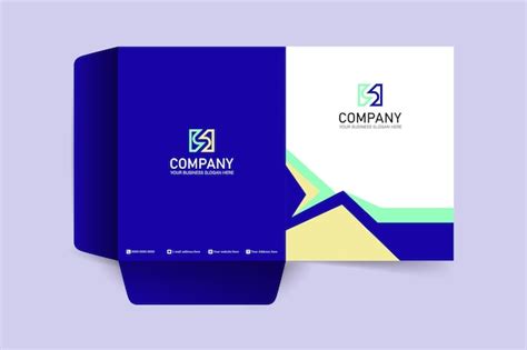 Premium Vector | Modern business presentation folder template