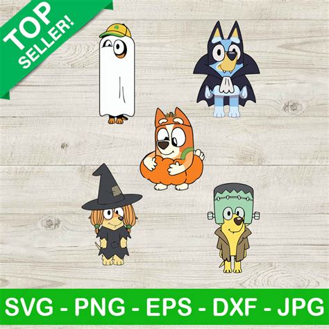 Bluey halloween SVG bundle, Bluey witches SVG, Bluey halloween SVG