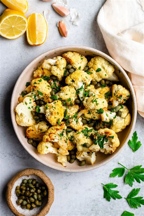 Lemon Roasted Cauliflower with Capers • Daisybeet