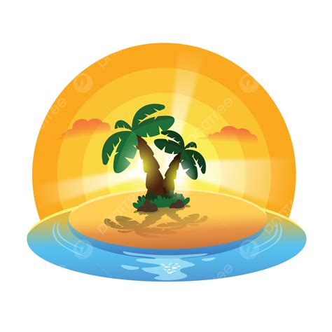 Sunset Beach Icon Beach Sunset Dusk Png Download 2313 - vrogue.co
