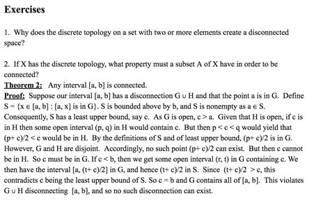 Solved Exercises 1. Why does the discrete topology on a set | Chegg.com