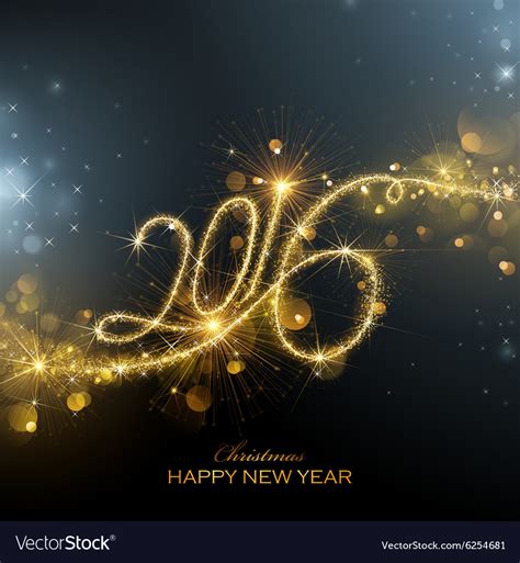 New year 2016 fireworks Royalty Free Vector Image