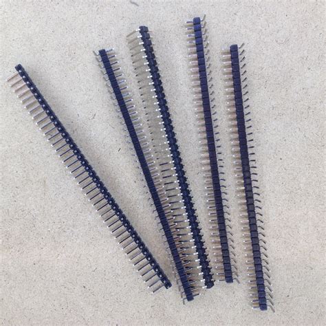 5pcs 40pin 2.54mm Right Angle male header pins - A2D Electronics