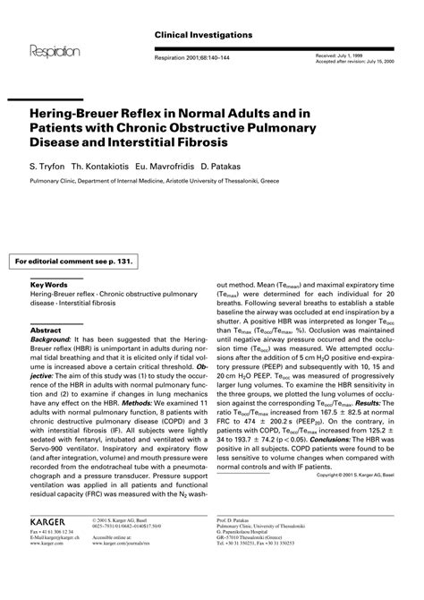 (PDF) Hering-Breuer Reflex in Normal Adults and in Patients with ...