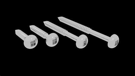 3D Robertson Screws | CGTrader