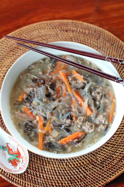 Glass Noodles Soup with Minced Beef - Ang Sarap