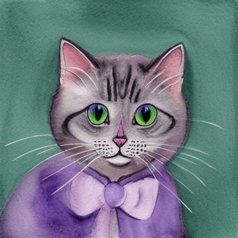 Beautiful Cat in Lavender · Creative Fabrica