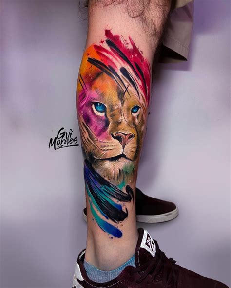 Details 79+ colorful lion tattoo latest - in.coedo.com.vn