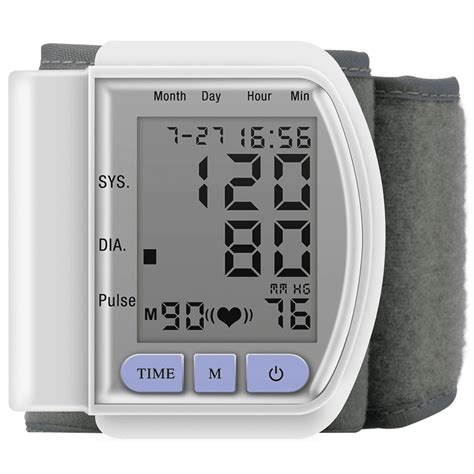 GENKENT LCD Automatic Digital Wrist Blood Pressure Monitors Cuff Blood Pressure Machine ...