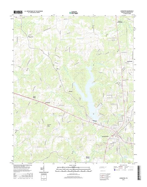 MyTopo Lexington, Tennessee USGS Quad Topo Map