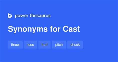 Cast synonyms - 4 443 Words and Phrases for Cast