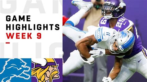 Lions vs. Vikings Week 9 Highlights | NFL 2018 - YouTube