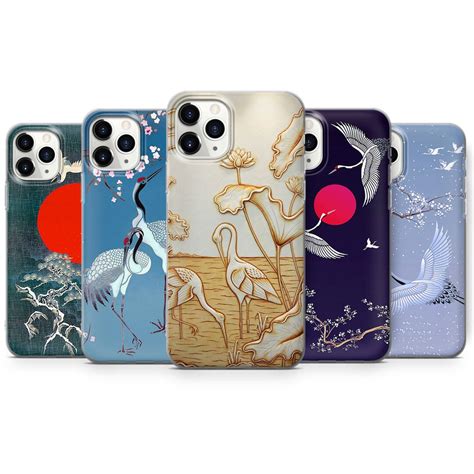 Japanese Crane Japan Art Phone Case Cover for iPhone 15 Pro Max 7,8 ...