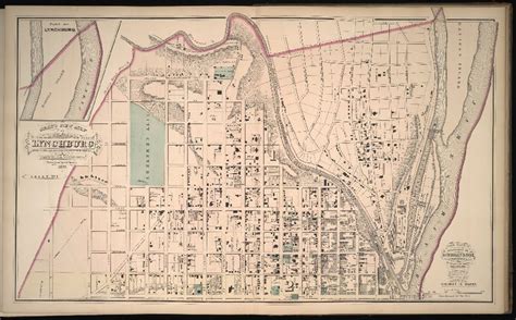 Gray's New Map of Lynchburg, VA. 1877 | Maps of Virginia | Pinterest