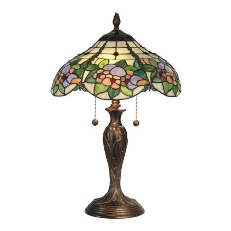 Dale Tiffany 23 in. Chicago Antique Bronze Table Lamp-TT90179 - The Home Depot