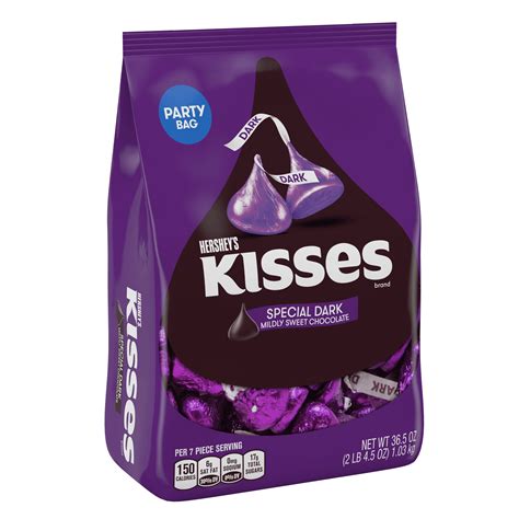 Kisses, Special Dark Mildly Sweet Chocolate Candy, 38.4 Oz - Walmart.com