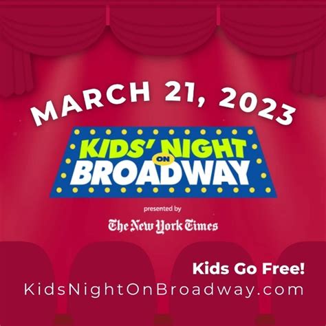 Tickets on sale now for Kids’ Night on Broadway, March 21, in NYC - DC Theater Arts