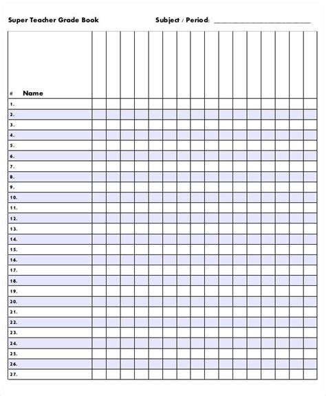 Grade Book Template - 7+ Excel, PDF Documents Download | Free & Premium ...