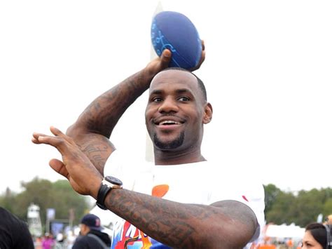 LeBron James Participates in Football Practice at His Old High School ...