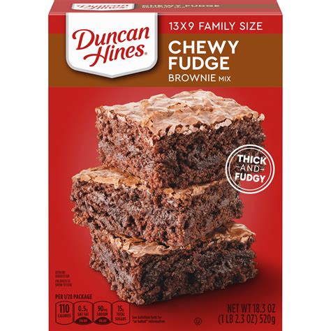 Duncan Hines Chewy Fudge Brownie Mix 18.3 oz - Walmart.com