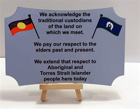 Acknowledgement of Country sign on stand — Flag Monkey