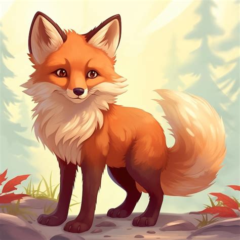 Premium AI Image | cute fox illustration