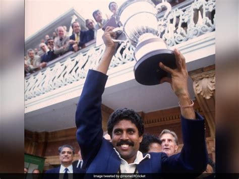 Kapil Dev Lifting The 1983 World Cup Trophy At Lord's Was The Most ...