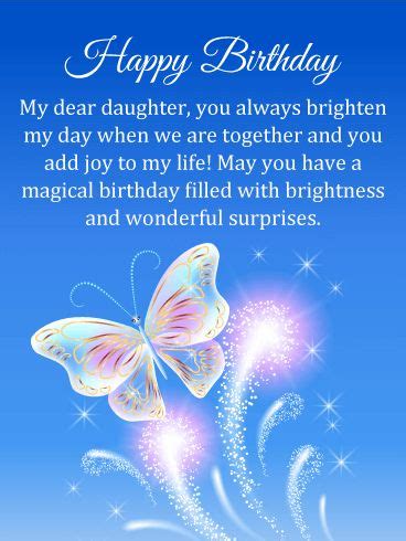 Send Free Magical Butterfly Happy Birthday Card for Daughter to Loved Ones on … | Birthday ...