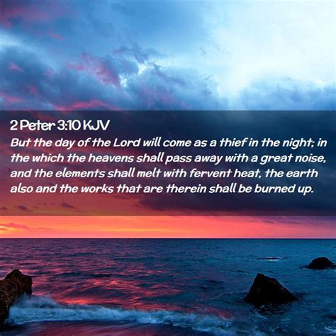 2 Peter 3:10 KJV Bible Verse Images