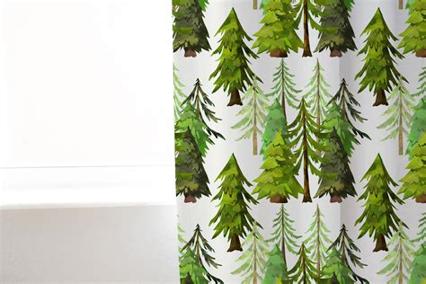 Forest Curtain Single Panel, Woodland Nursery Decor - Into The Woods – Little Man Cave