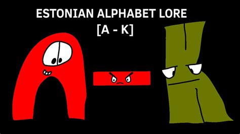 Estonian Alphabet Lore A-K - YouTube